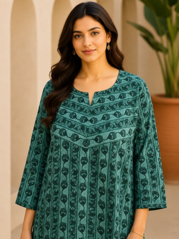 Vincia lotus Vine print Kurta