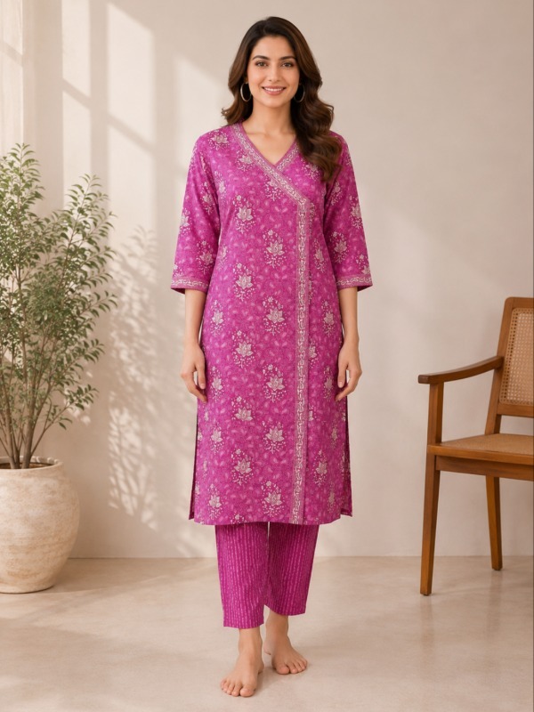Gulnaar Angrakha Kurta Set