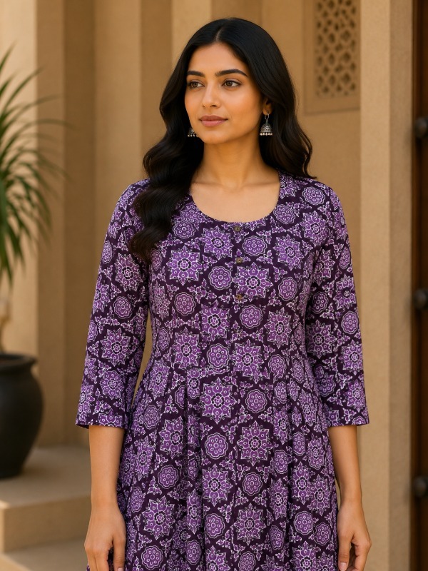 Floral Mandala Printed Kurta
