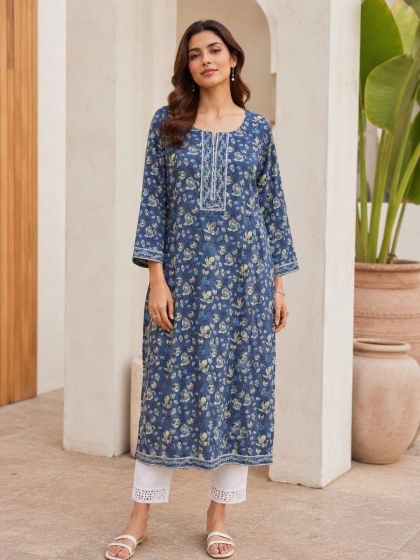 Mystic Flora Print Kurta