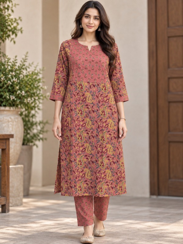 Floral Pleat Kurta set