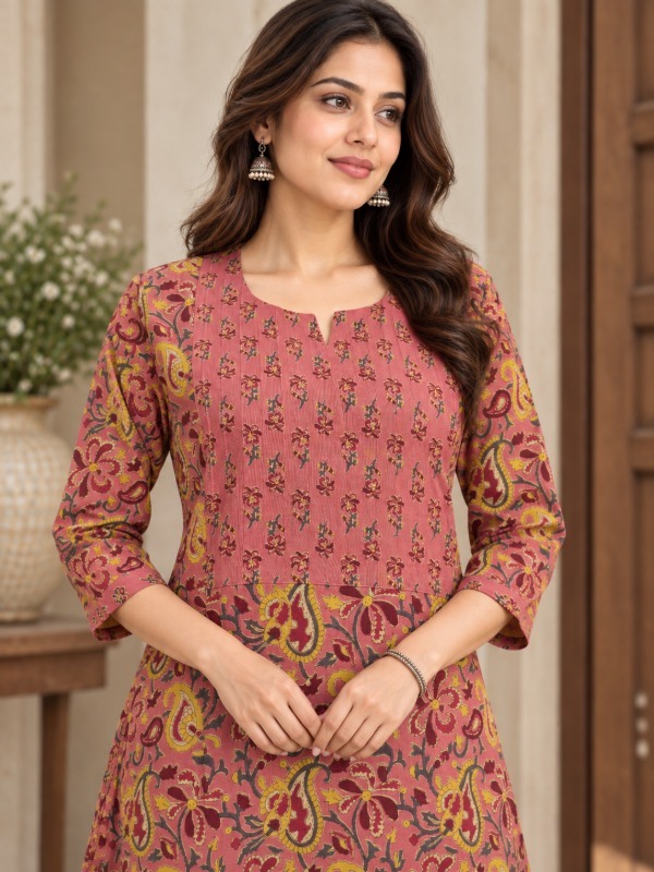 Floral Pleat Kurta set