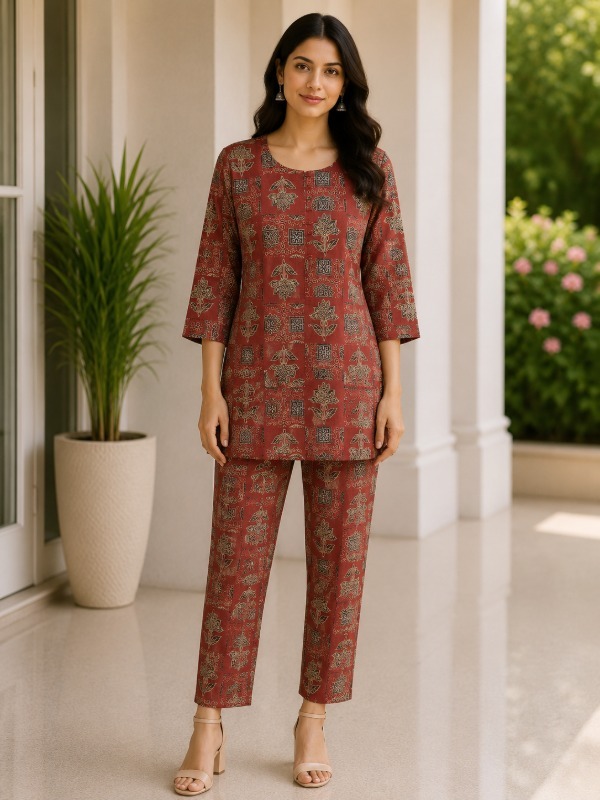 Vincia Mughal Motif Print Cord-set
