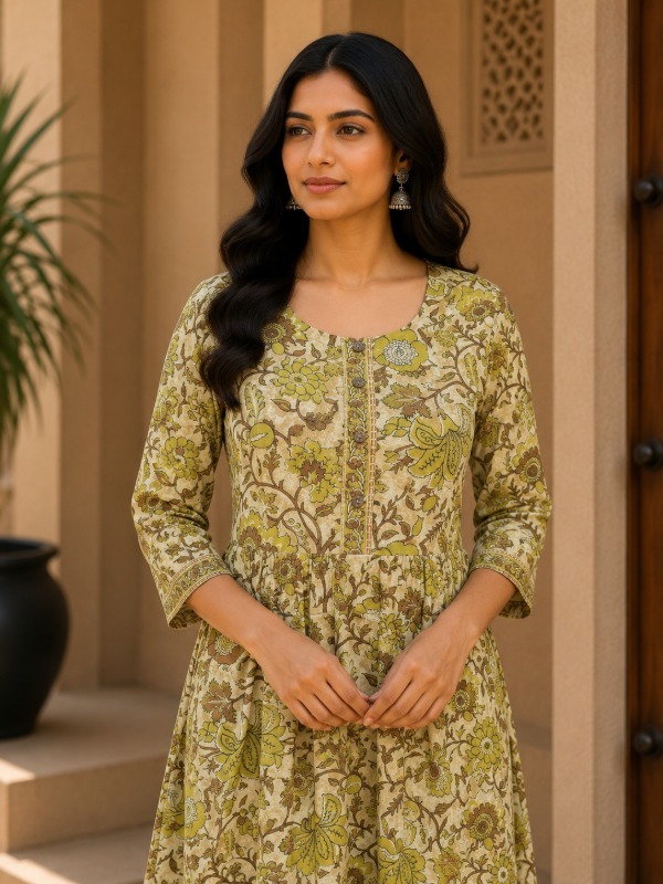 Rajwadi Floral Printed Frock