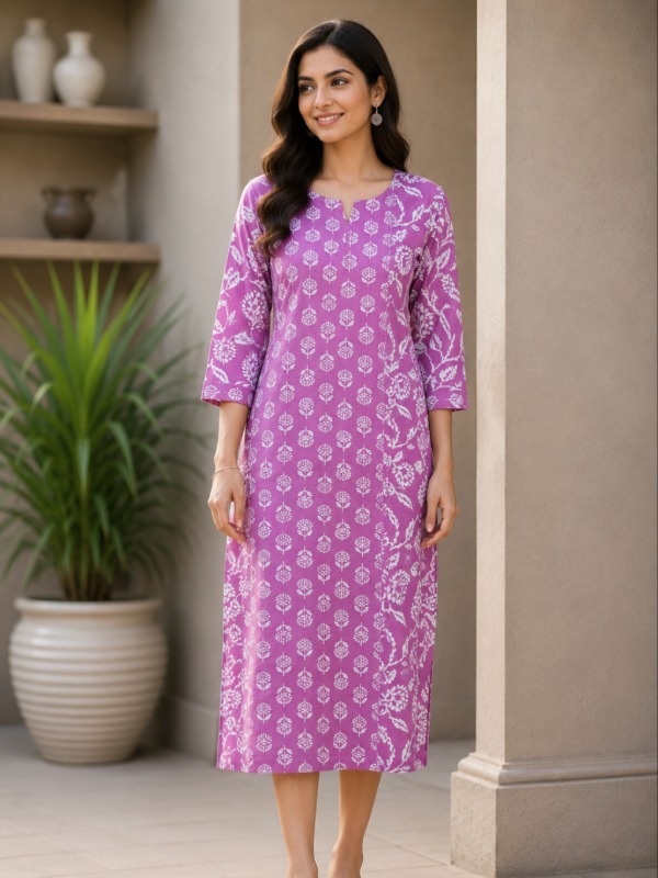 Misty Purple Pocket Kurta