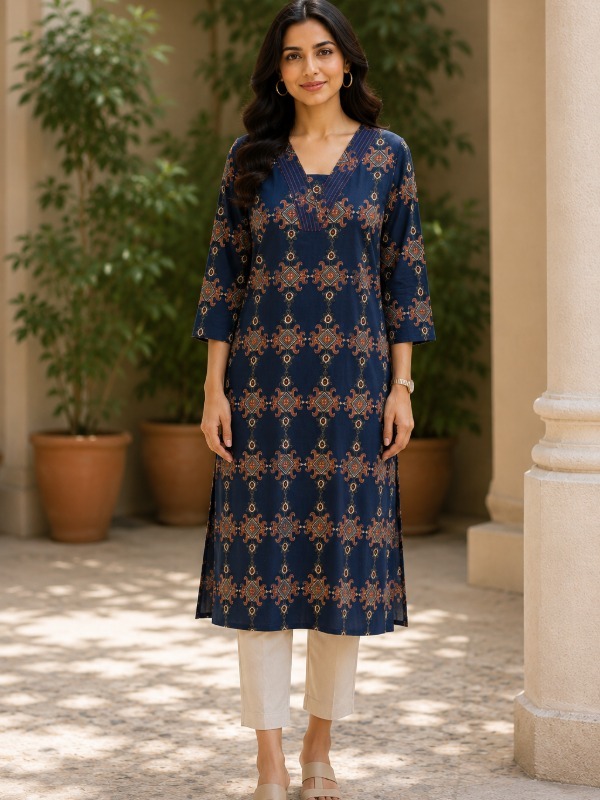 Vincia Regal Diamond Printed Kurta