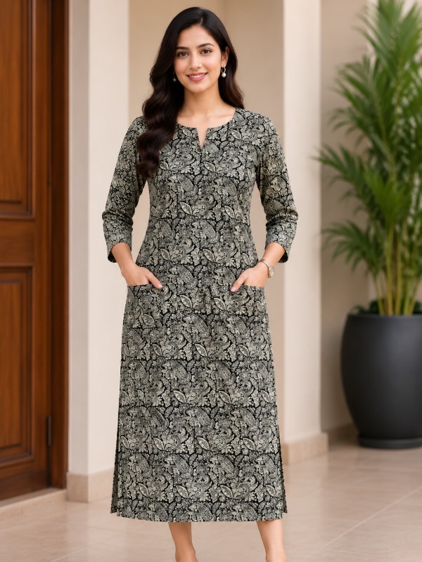 Raj Valli Printed Pocket Kurta