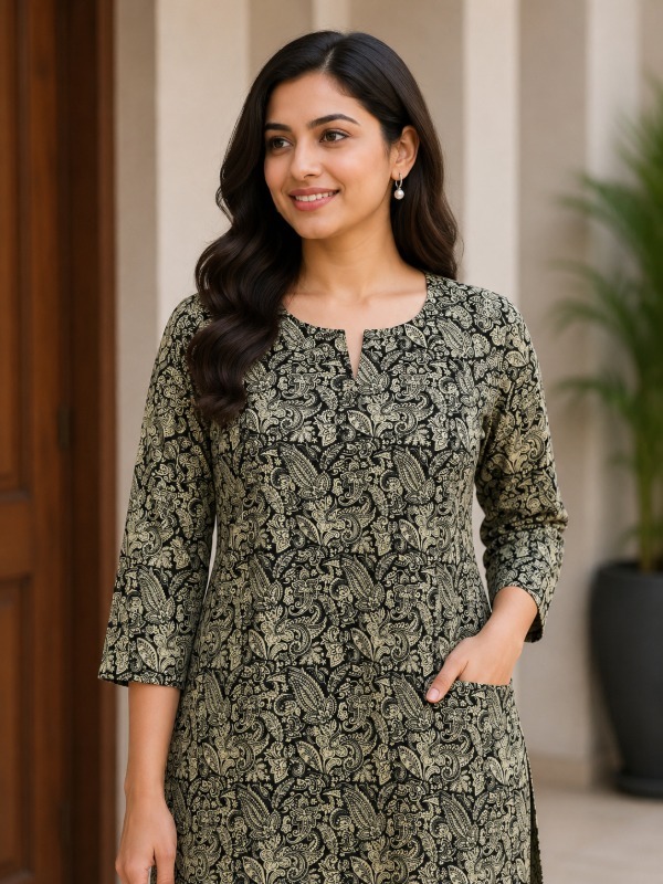 Raj Valli Printed Pocket Kurta