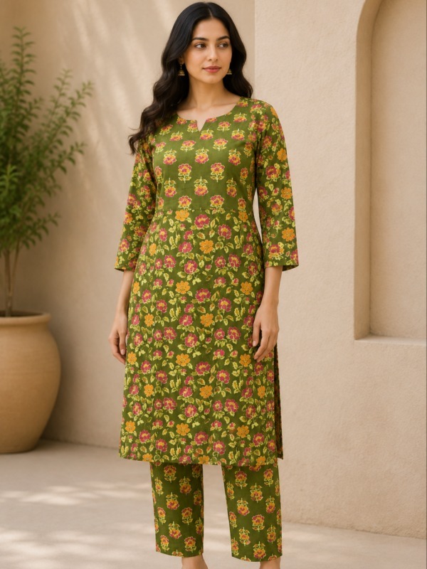 Gulzar booti printed kurta