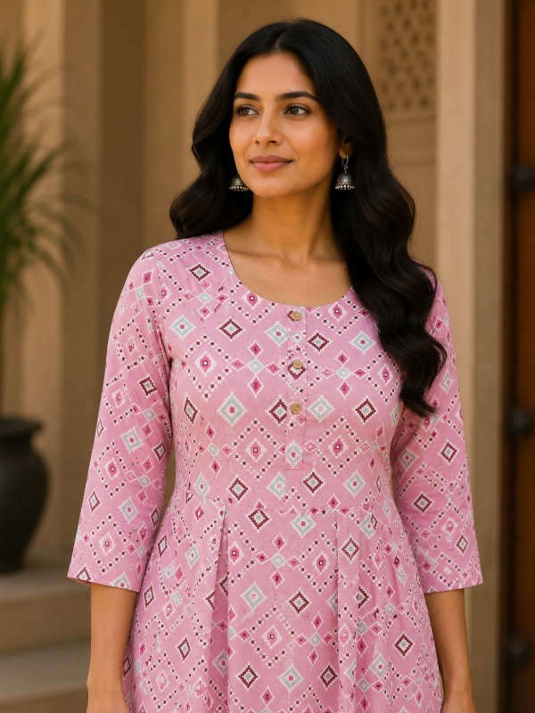 Diamond Printed Frock