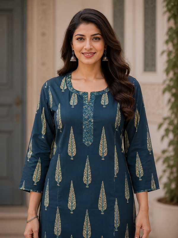 Sunehri Patra Kurta & Pant Set