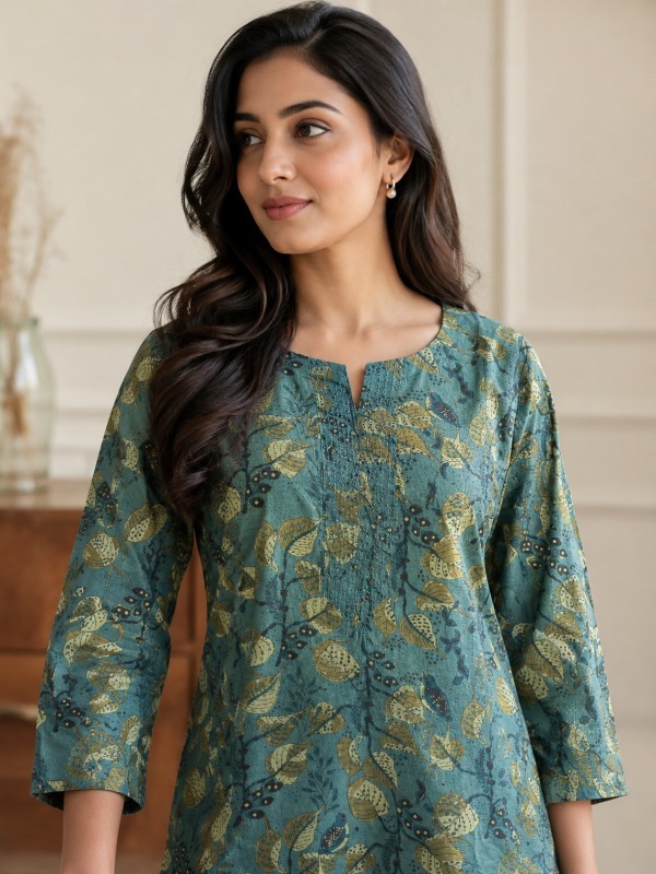 Forest whisper printed Kurta