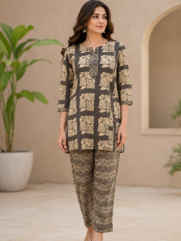 Leaf Mosaic Printed Co-ord Set