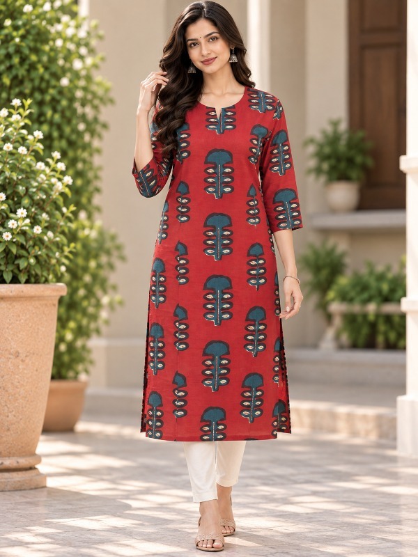 Madhubani Motif Printed Kurta