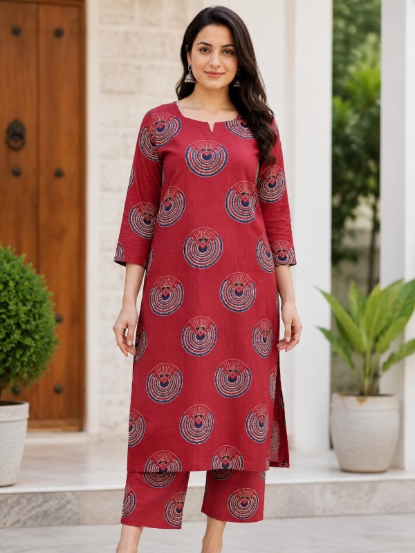 Aura Circles Print Kurta & Pant set