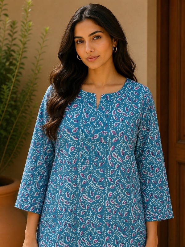 Vincia Firozi vines printed Kurta