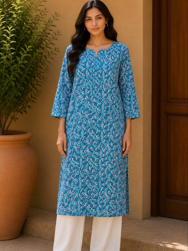 Vincia Firozi vines printed Kurta