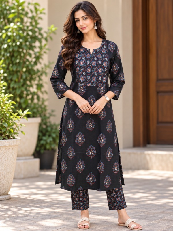 Mystic Paisley Printed Kurta Set