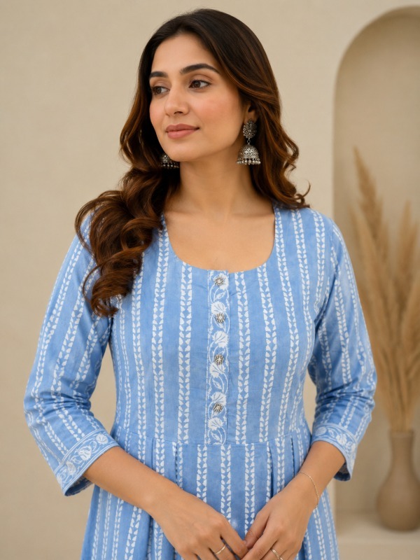 Neel Dhara Pocket Frock