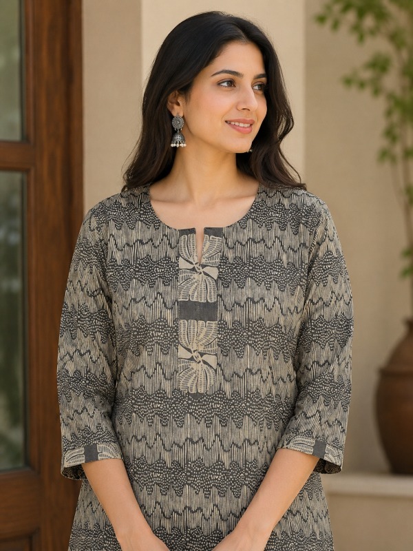 Nature Canvas Printed Kurta