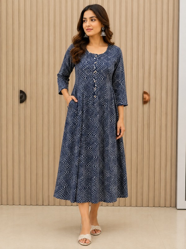 Neel leher Pocket Frock