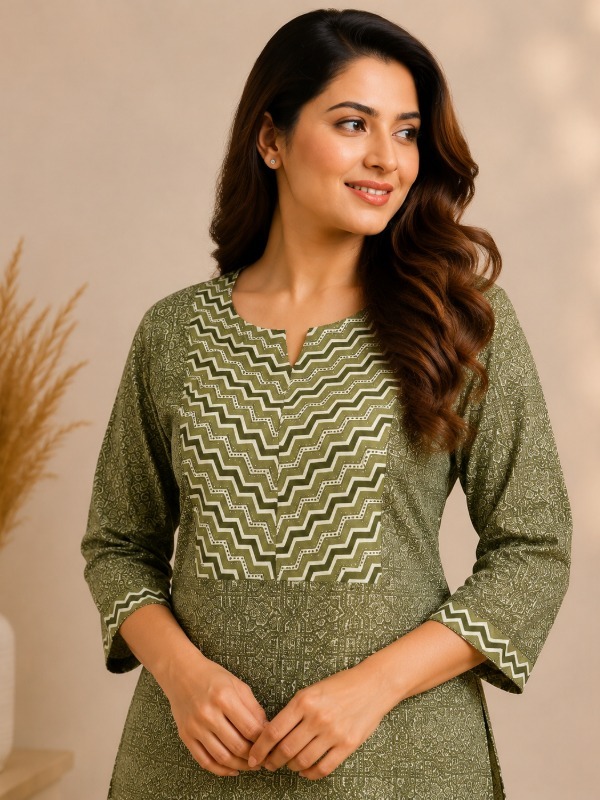 Olive Harmony Kurta Set