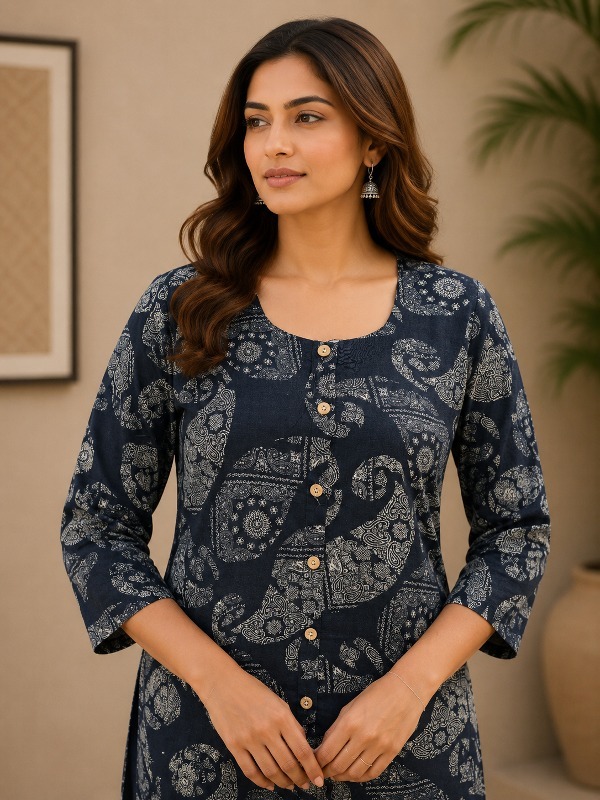 Black Royale Front Open Kurta